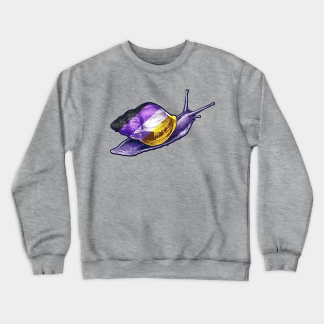 Nonbinary snail Crewneck Sweatshirt by Merdet